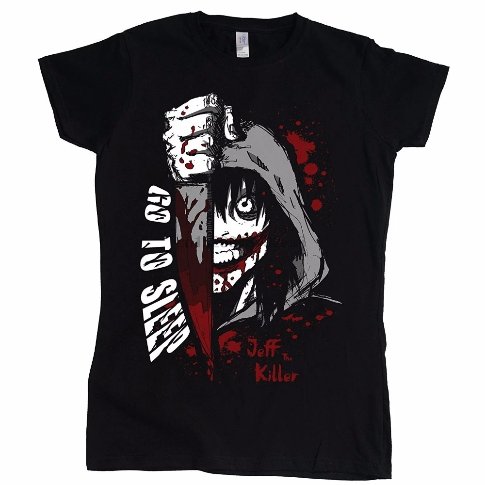 Модная Распродажа 100% хлопок вырез лодочкой Jeff The Killer Wo мужская летняя футболка с