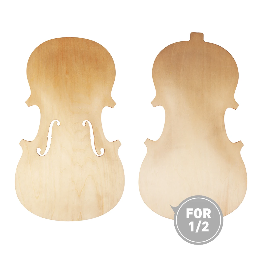 

1/2 Violin Top And Back Unfinished Violin Parts Solidwood For 1/2 Violin DIY Violin Parts Accessories New