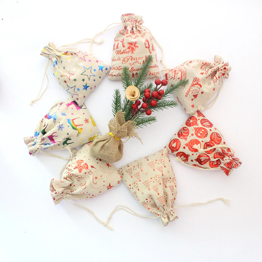 Упаковочные мешочки мини органайзер для рождественских конфет косметический