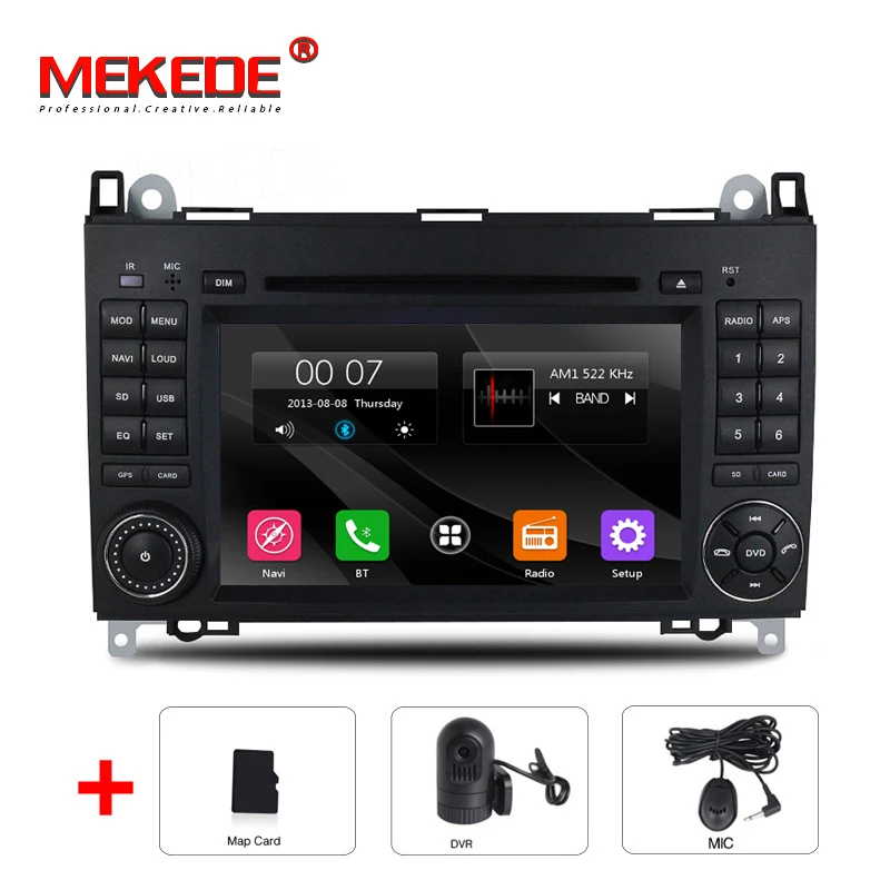 HD 2din автомобильный DVD gps головное устройство для Mercedes Benz B200 A B класс W169 W245 Viano Vito W639 Sprinter W906 3g Bluetooth Радио+ карта - Цвет: CAR DVD DVR