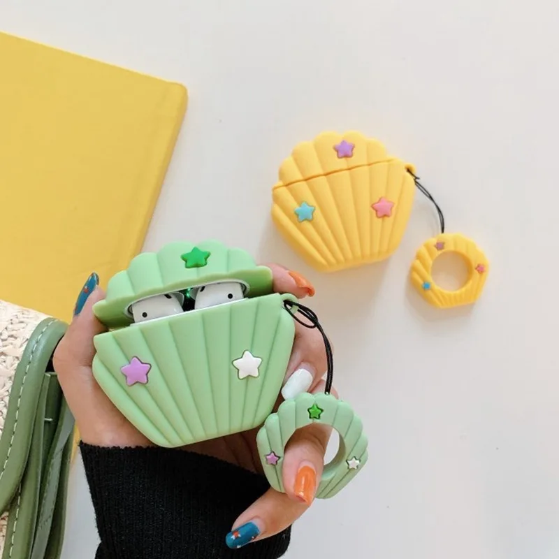 3D чехол с милым мультяшным морским рисунком для Airpods 2 силиконовый наушников Air Pods