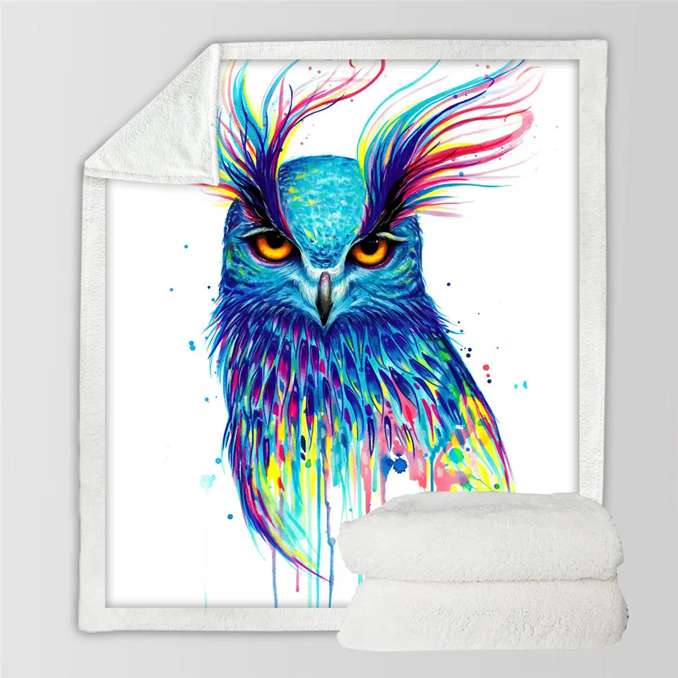 Into the Blue Pferd by Pixie холодное искусство микрофибра одеяло для кровати племенная лошадь пледы одеяло красочные Животные Постельные принадлежности акварель Бохо тонкое одеяло - Цвет: Into the Blue
