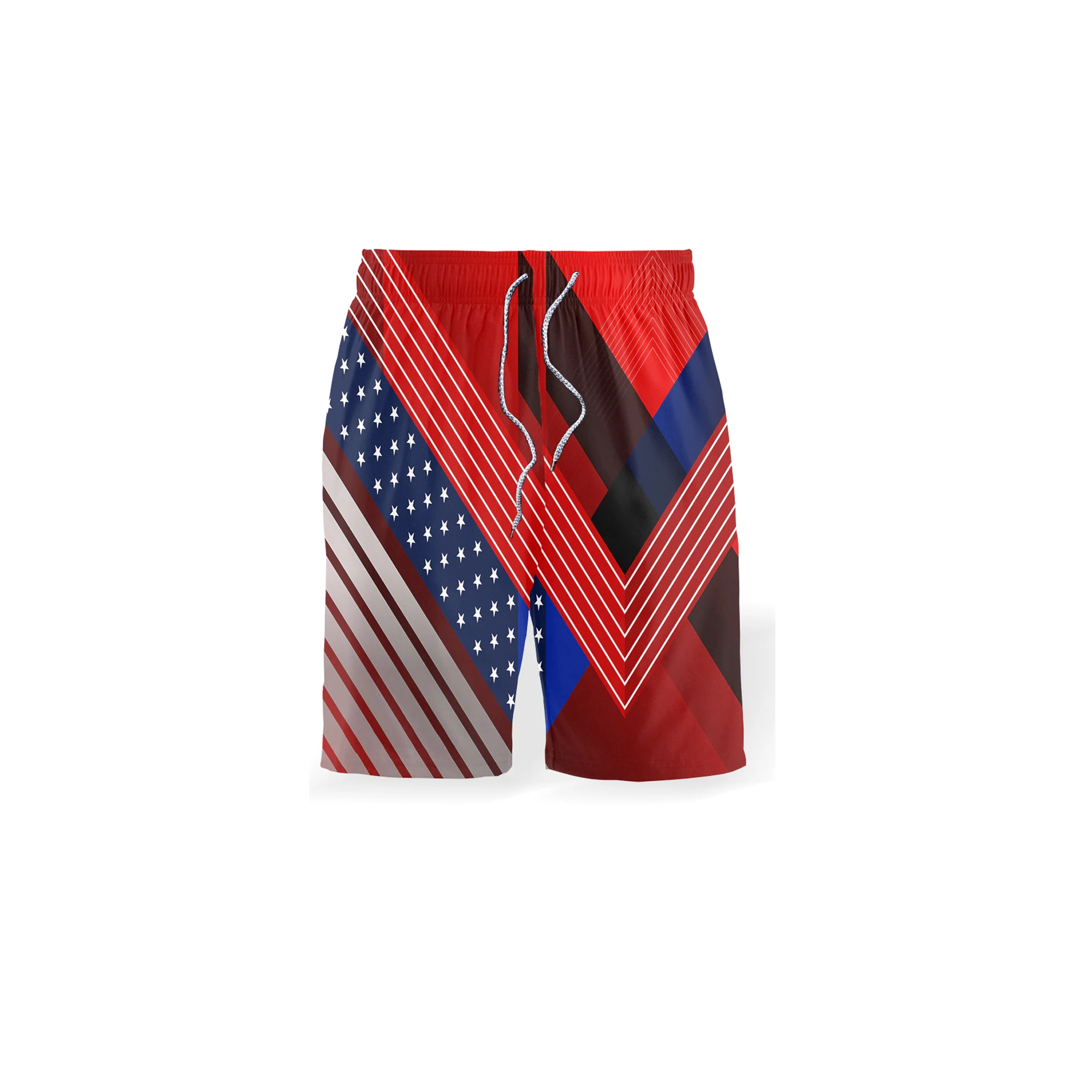 

2021Summer Men's Fashion 3D Shorts Set T-shirt Set National Flag 3D Printing Independence Day Men's and Women's Set/Single Piece