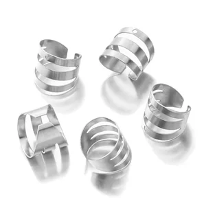 Серьги-клипсы для ушей в стиле панкрок, нержавеющая сталь, без прокола, зажимы для пирсинга, принадлежности для изготовления ювелирных изделий сделай сам, 10 шт.