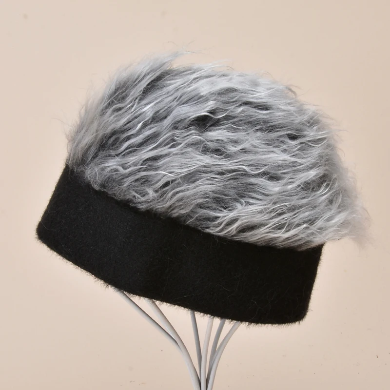 Новая мужская шапочка с поддельными волосами забавные короткие шапки для волос