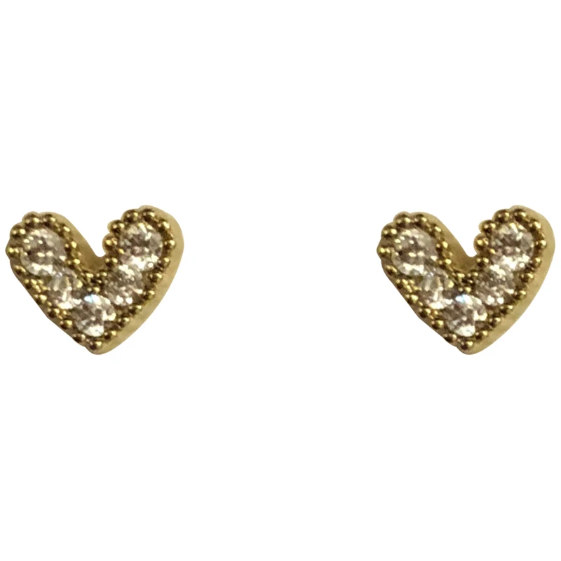 

S925 needle Delicate Jewelry Love Earrings small High Quality Zircon Heart Stud Earrings Women Jewelry Party Gifts 2020 New