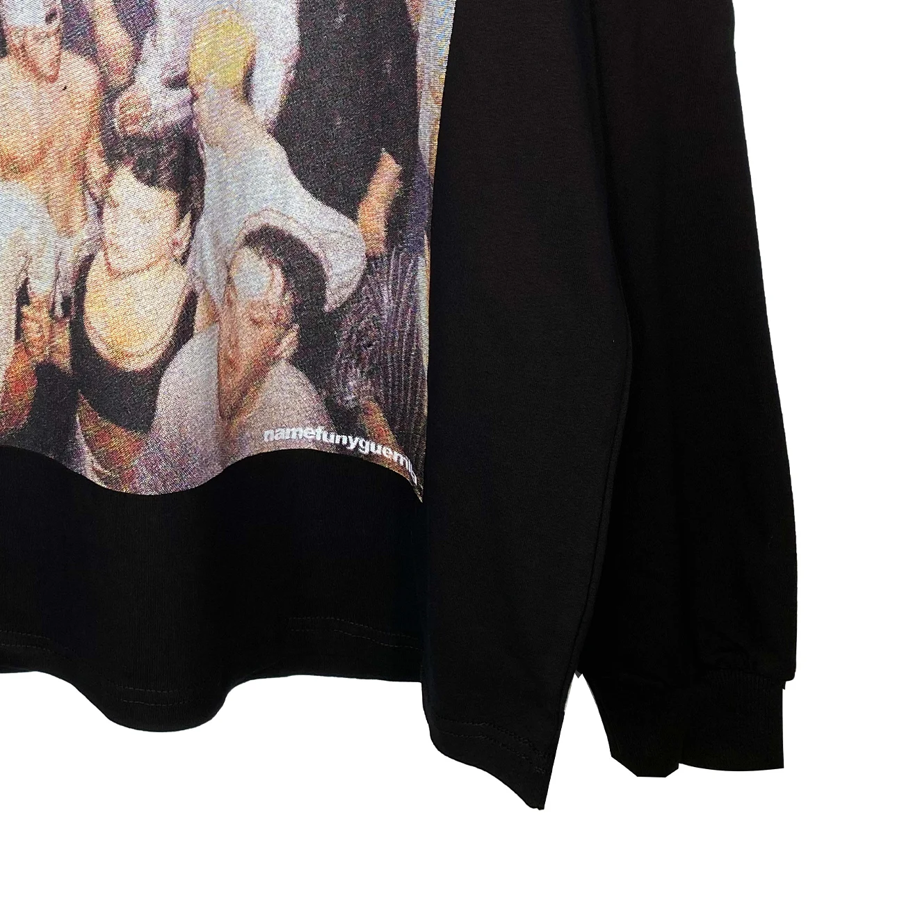 

Oversize Hip Hop Streetwear Men Retro Photo Print Harajuku Loose Winter Cotton Pullover Sweatshirt Black 2021