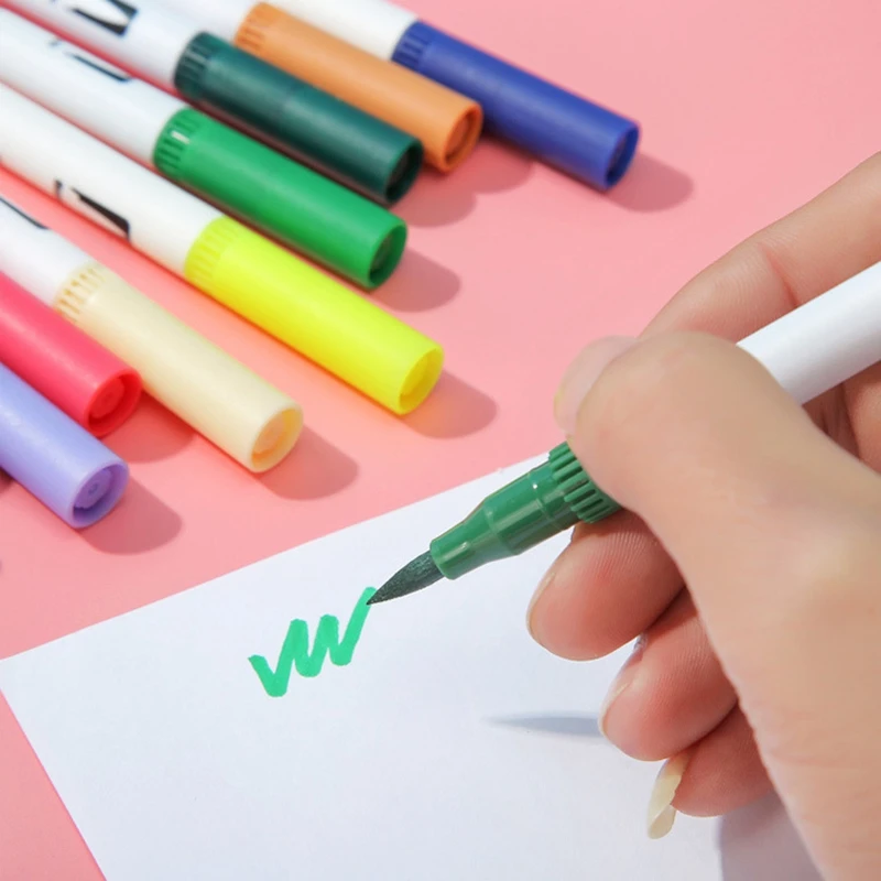 Маркеры акварельные 12 цветов лайнер для рисования товары рукоделия | Канцтовары