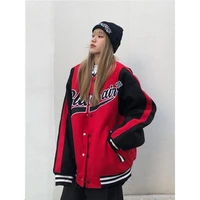 street retro embroidery tide national style baseball jacket mens and womens 2021 spring loose hip hop coat tide
