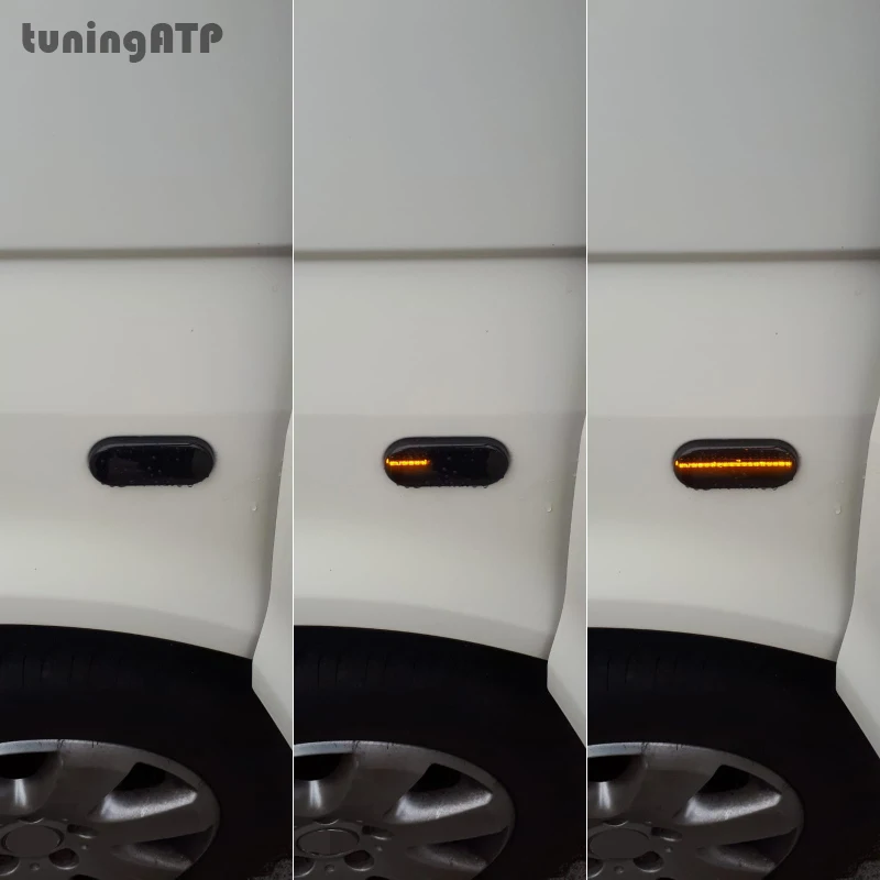 

Smoked LED Dynamic Sequential Side Turn Signal Indicator Lamp For Volkswagen T5 Amarok Caddy 2K 2015 Pre-facelift Fox Up