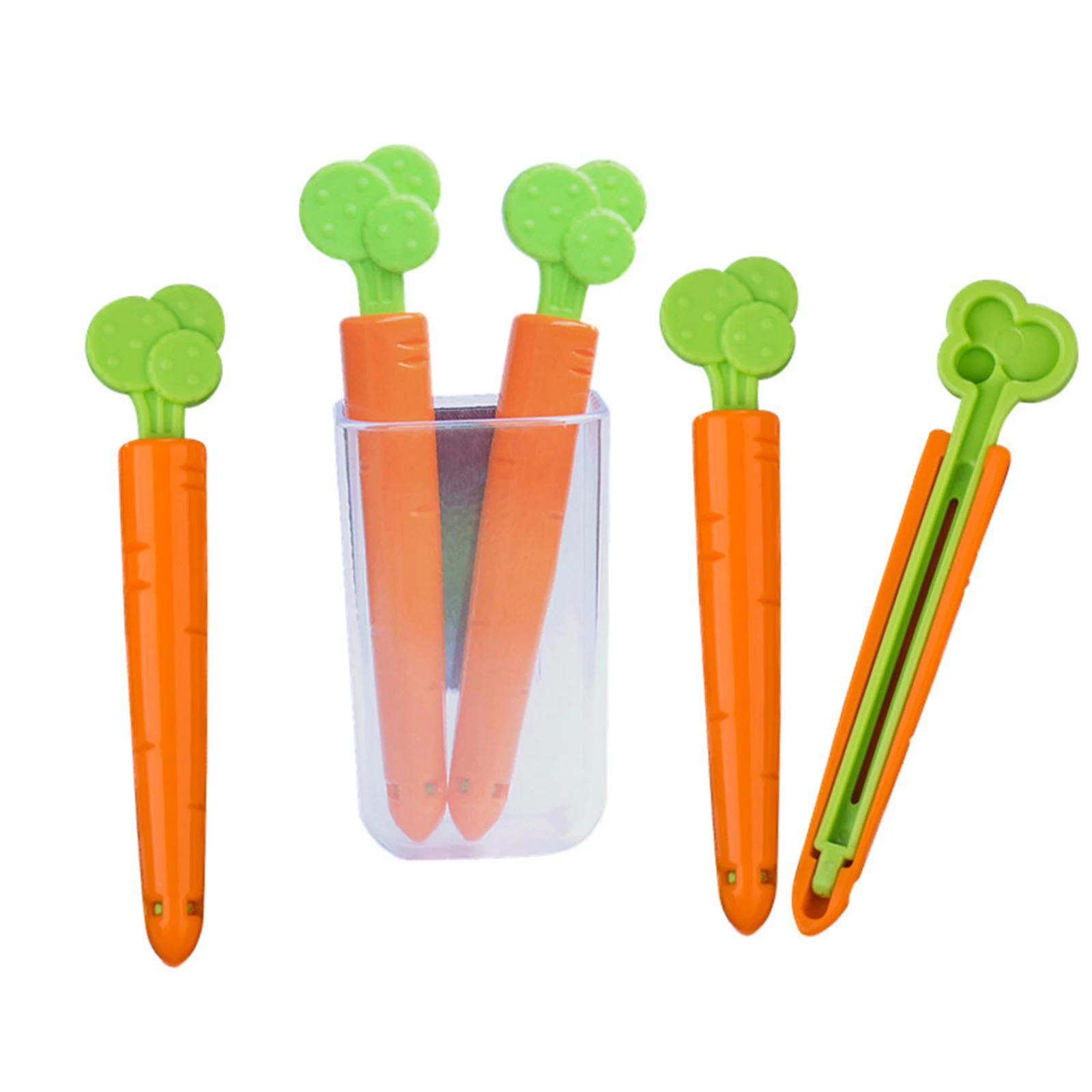 

5/10/20Pcs Carrot Food Bag Sealing Clip Fresh-Keeping Clamp Sealer for Food and Snack Bags Kitchen K888
