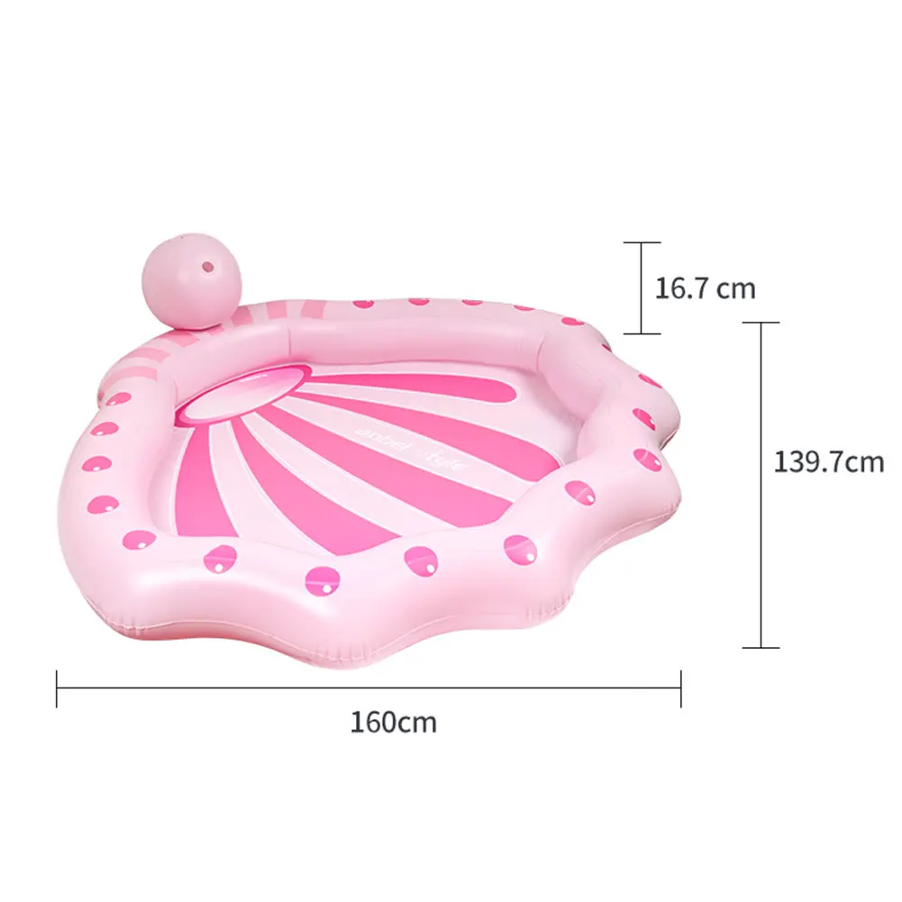 

Kids Inflatable Water Splash Play Pool Playing Sprinkler Mat Yard Outdoor Fun Swimming Pools Water Fountain Shell Cushion