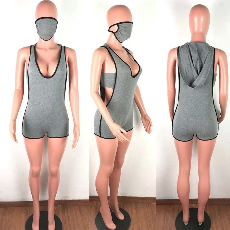 

Skinny Summer Rompers Womens Jumpsuit Shorts Sport Biker Playsuit Tights Bodycon Jumpsuit Women Casual Overalls