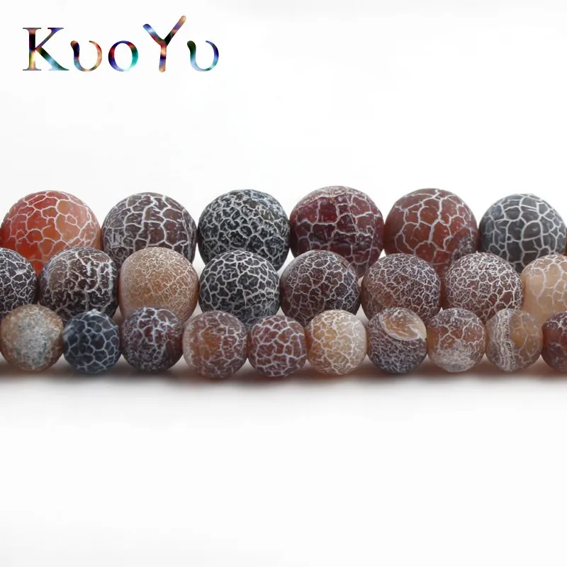 Натуральный камень коричневого цвета мороз трещины во сне Агаты вены дракона