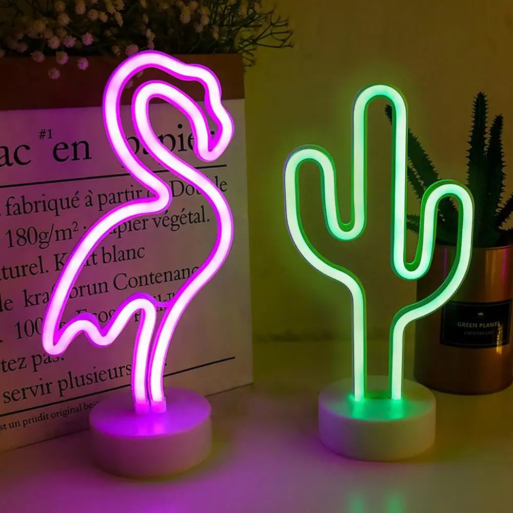 

Rainbow Led Neon Signs Light USB 12V Flamingo Unicorn Wedding Bar Shop Window Room Home Decor Bulb For Christmas Gift Table Lamp