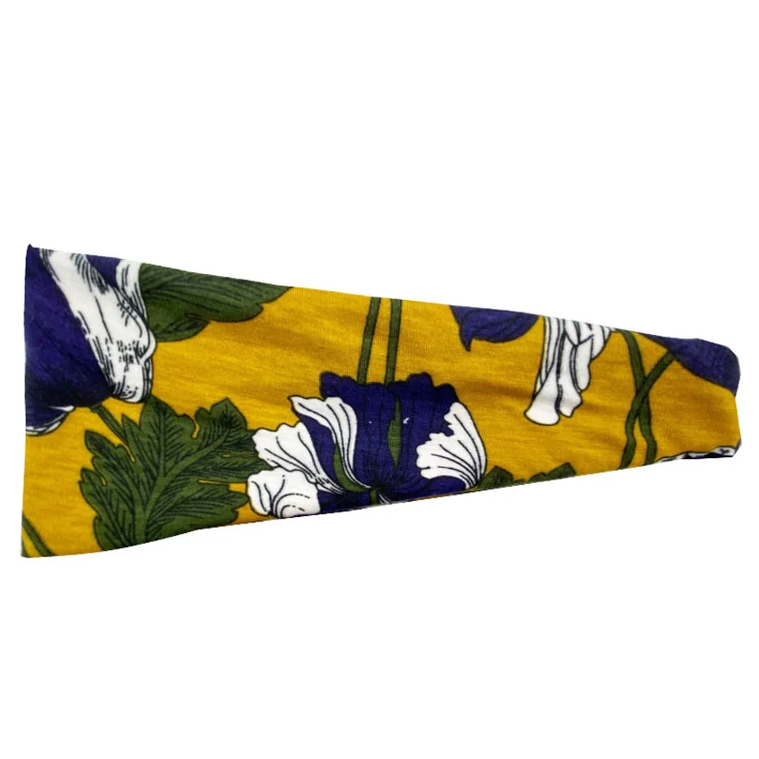 

Women Yoga Headbands Wide Sports Hair Band Vintage Yoga Run Bandage Headwear Bohemia Floral Turban Hair Accessories 1PC