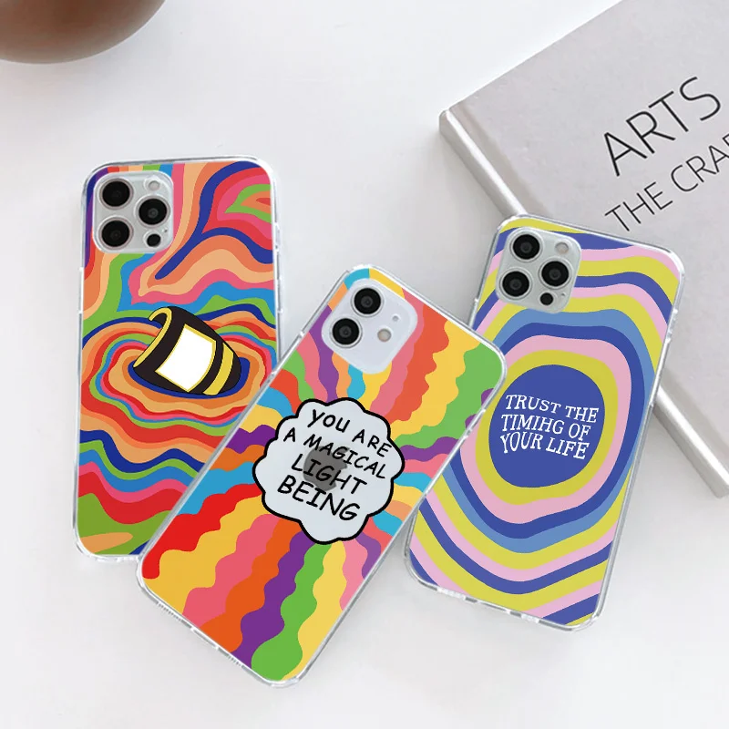 Fashion INS Colorful Graffiti Case For Xiaomi Redmi Mi POCO M4 F3 X3 M3 Note 11T 11 10 10T 9 9T 9S 8 7 5 A3 Pro Max Lite CC9 TPU