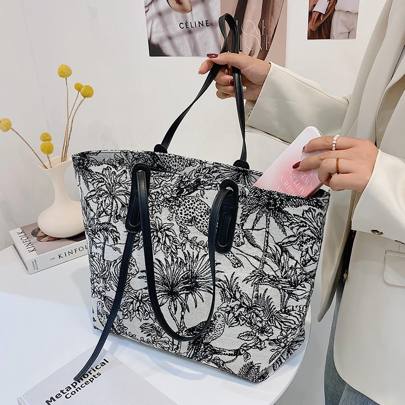 

Leopard Big High Capacity Handbags for Women 2021 Designer Luxury Fashion Shopper Shopping Bag Female Fashion Lady Tote Bag Sac