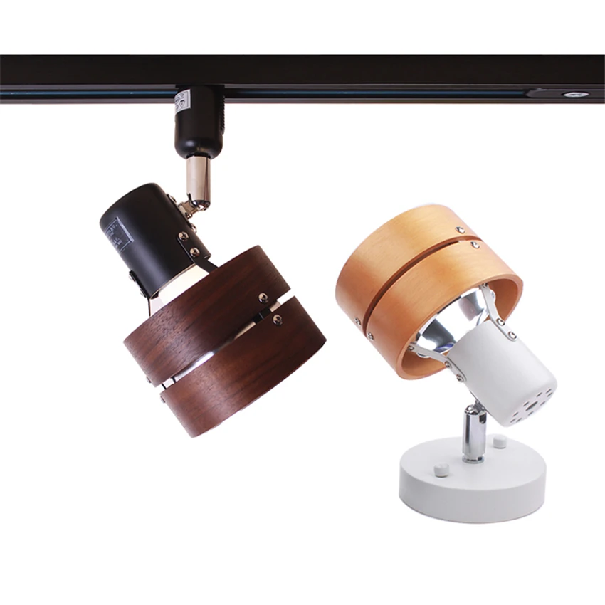 Скандинавские твёрдые деревянные тени E27 потолочные светильники для помещений Led