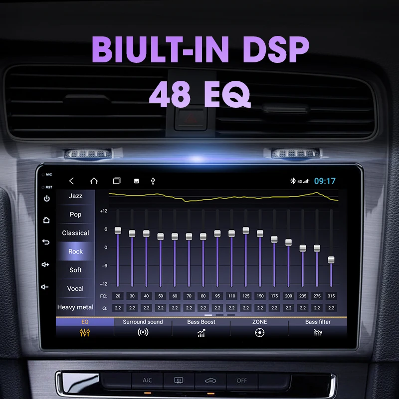 Автомагнитола 2 DIN мультимедийный видеоплеер на Android для VW Volkswagen Golf 7 VII 2014 2018