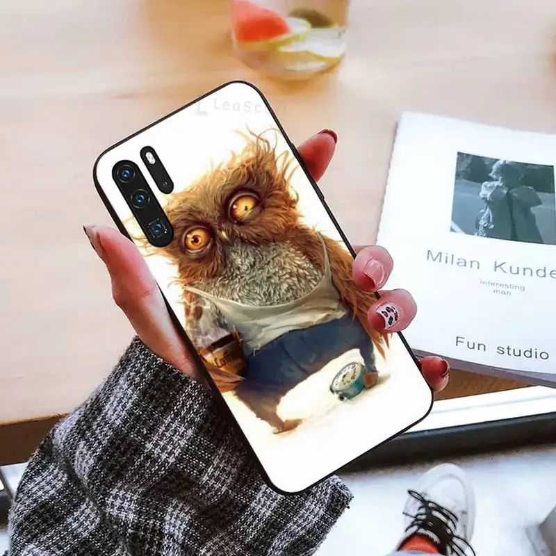 

Animal Cute Cartoon Owl Phone Cases For Huawei honor Mate mate P 10 9X 10i 20 30 40 y7 lite pro p smart 2019