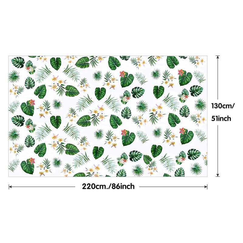 

10 Pack Hawaiian Luau Tablecloth for Party Decor Disposable Plastic Rectangular Table Covers Palm Leaves Table Cloth