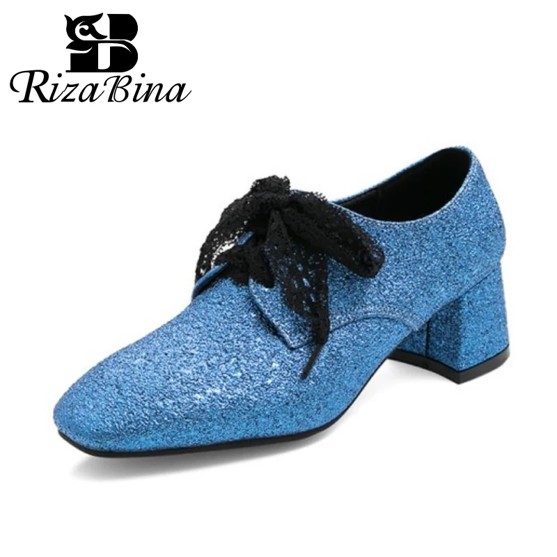 RIZABINA/размеры 30-50 женские туфли-лодочки Модные Туфли хорошего качества с