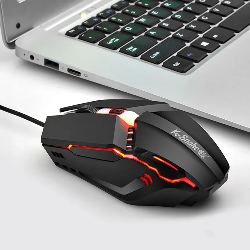 

FOR M11 Gaming Electronic Sports RGB Streamer Horse Running Luminous USB Wired PC Computer 1600DPI Laptop Mouse Both hands