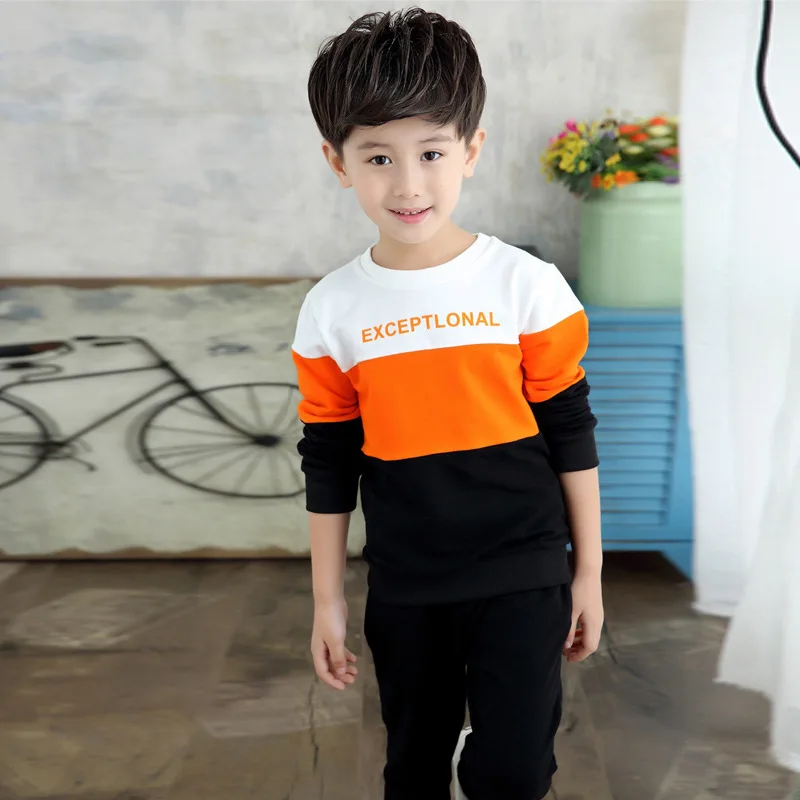 Детская спортивная одежда повседневный модный костюм для мальчиков летняя