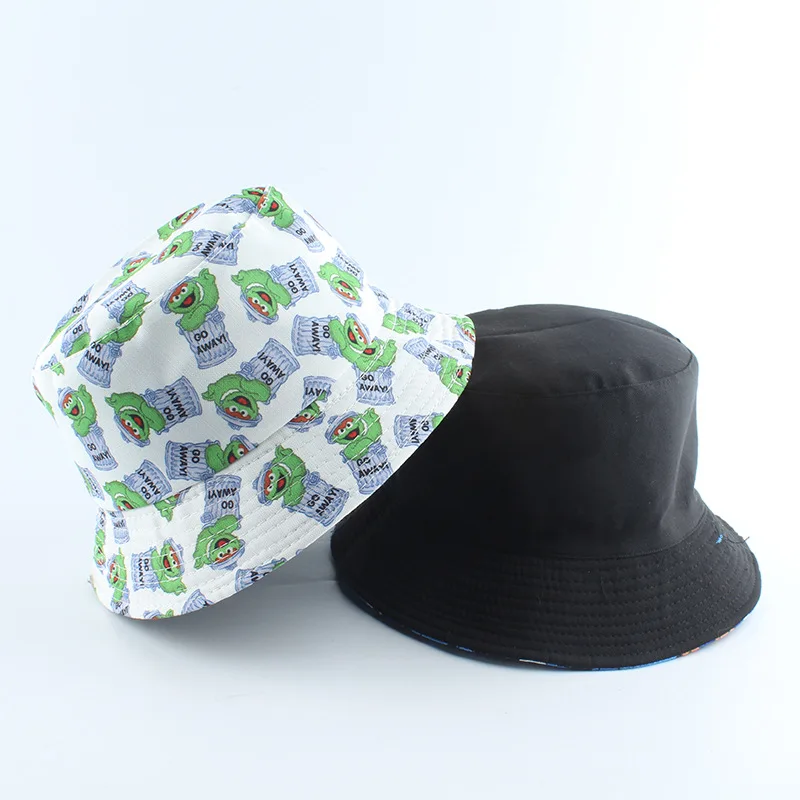 

New Unisex EmbroideredCartoon Foldable Bucket Hat Beach Sun Hat Street Headwear Fisherman Outdoor Cap Men and Woman Hat SL-06