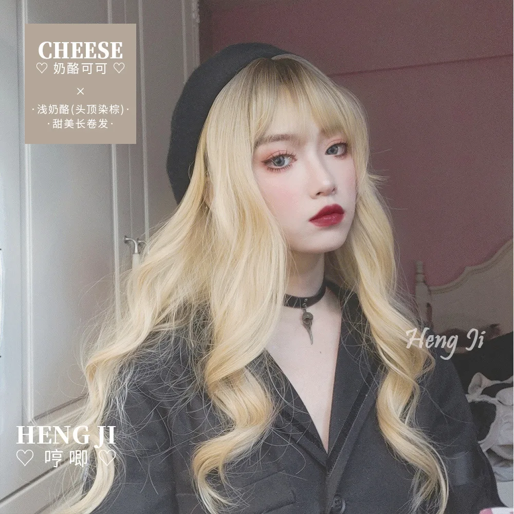 Женские длинные волосы золотистые кудрявые большая волна в европейском и