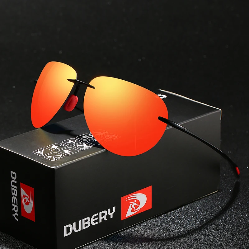Солнцезащитные очки DUBERY мужские UV400 винтажные темные для вождения в черной