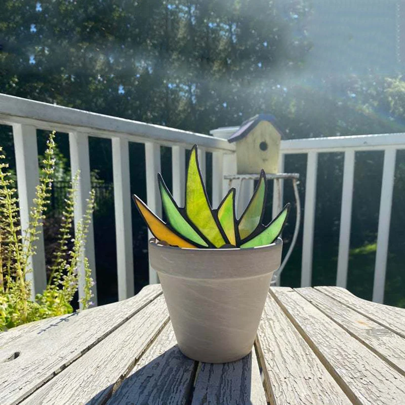 

Mini Artificial Agaves Aloe Potted Plants Fake Green Grass Aloe for Home Garden Decoration