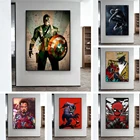 Картины на холсте Marvel Мстители Железный человек Дэдпул кино плакаты и принты Скандинавская Настенная картина для гостиной домашний декор