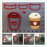 coffee cup coffee bean pot pumpkin spice latte mug fondant cookie cutters cake decorating tools cupcake toppers