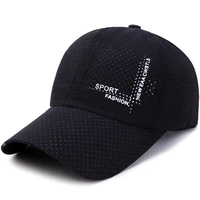adjustable quick dry mesh baseball cap cooling sun hats sports caps for golf cycling running fishing letter sun protection hat