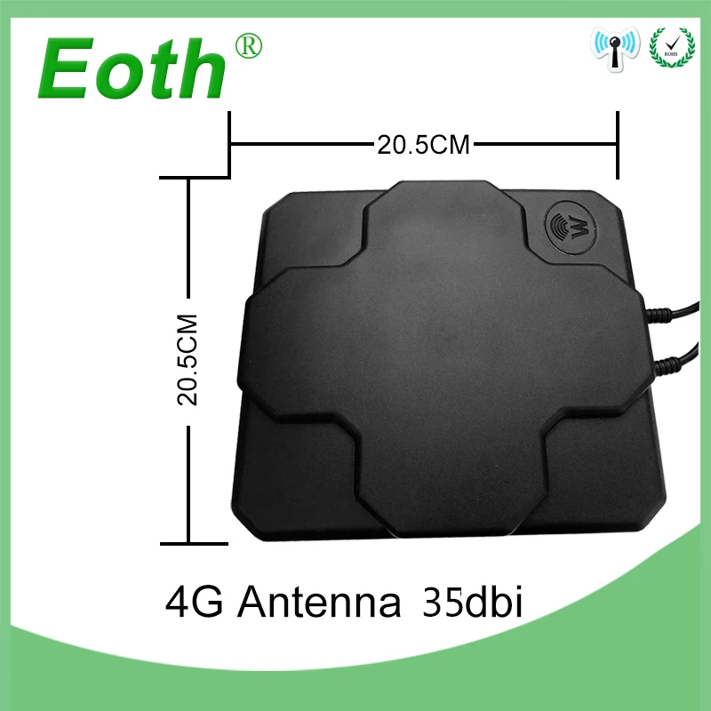 Eoth  1pcs 3G 4G lte antenna real 18dbi SMA Male Connector Plug antenne router 21cm ipex 1 SMA female pigtail Extension Cable