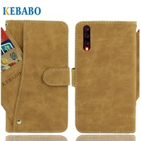Vintage Leather Wallet UMIDIGI Case 6 35 Flip Luxury Card Slots Cover Magnet Stand Phone Protective Bags