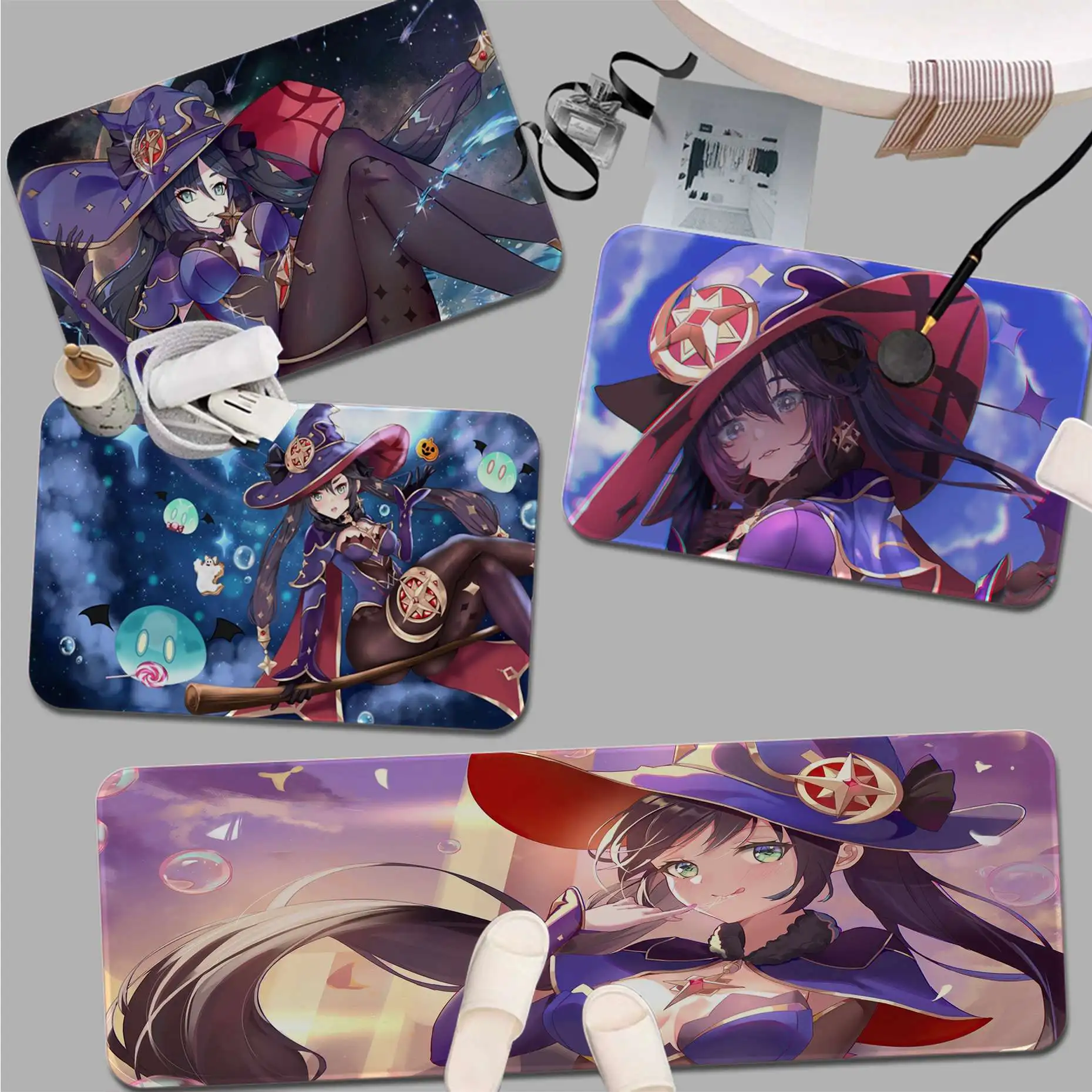 

Genshin Impact Mona Printed Flannel Floor Mat Bathroom Decor Carpet Non-Slip For Living Room Kitchen Welcome Doormat