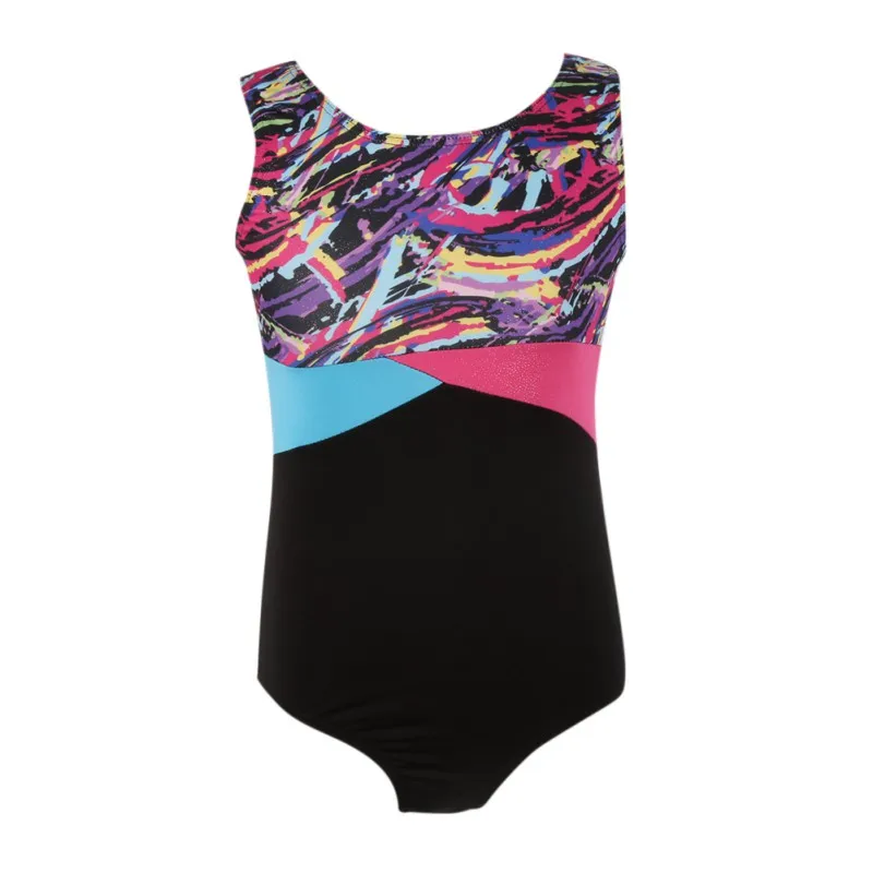 1 шт. милый детский балетный Танец комбинезон пэчворк спандекс без рукавов танцы