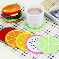 new creative coaster fruit shape silicone cup pad non slip bowl mat heat insulation cup pad coaster hot drink holder table decor