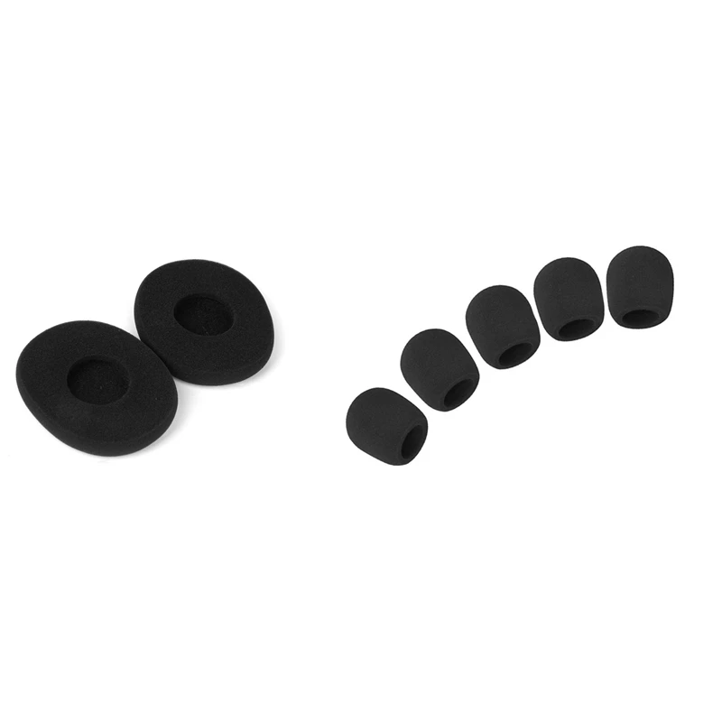 

Black Headset Earpads For Logitech H800 H 800 Headset With 5PCS Microphone Ball Sponge Foam Cover