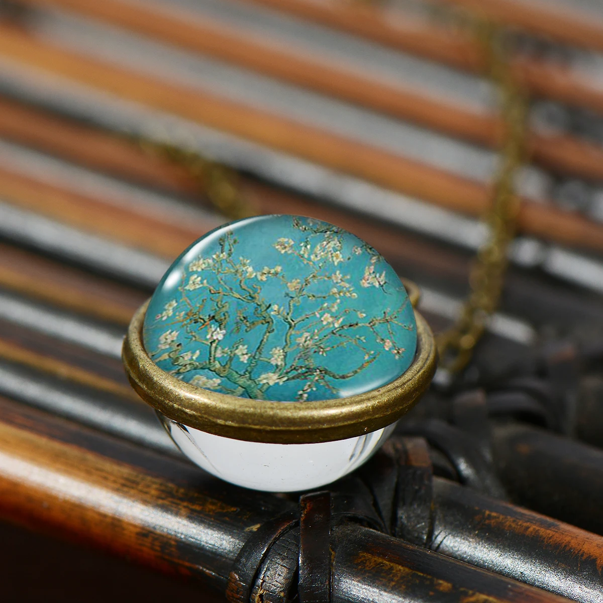 Ожерелье с подвеской миндальная ветка цветами ожерелье Ван Гог Звездная ночь