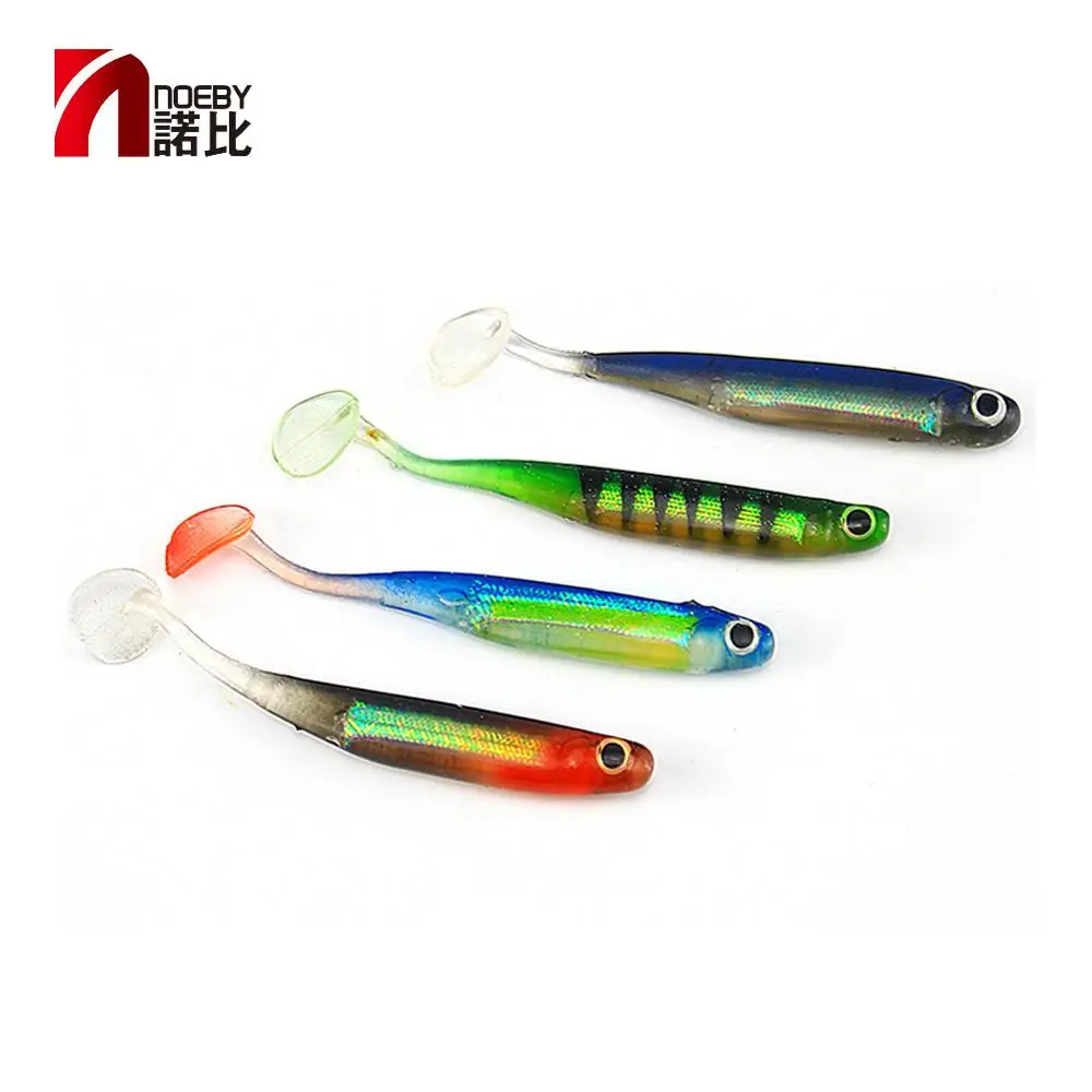 

NOEBY Soft Bait 5Pcs/75mm/2.5g 4Pcs/115mcm/5.4g Laser Silicone Bait Fishing Lure Iscas Artificias Para Pesca Bass Pike Wobbler