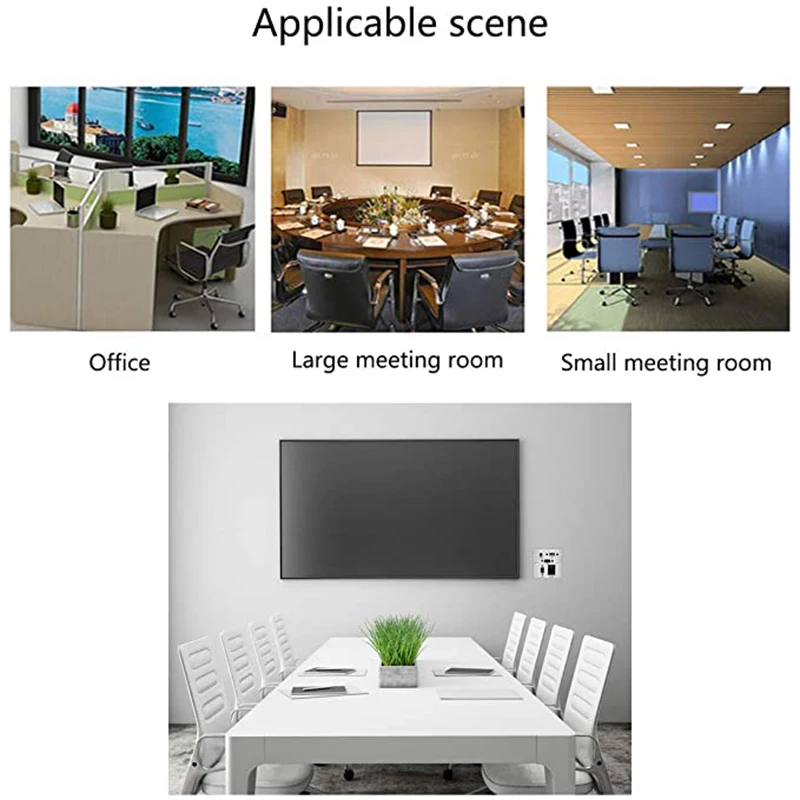 Wall Desktop Installation Socket Aluminum Alloy Panel with HDMI USB Audio Network VGA Port Multi-media Plug | Электроника
