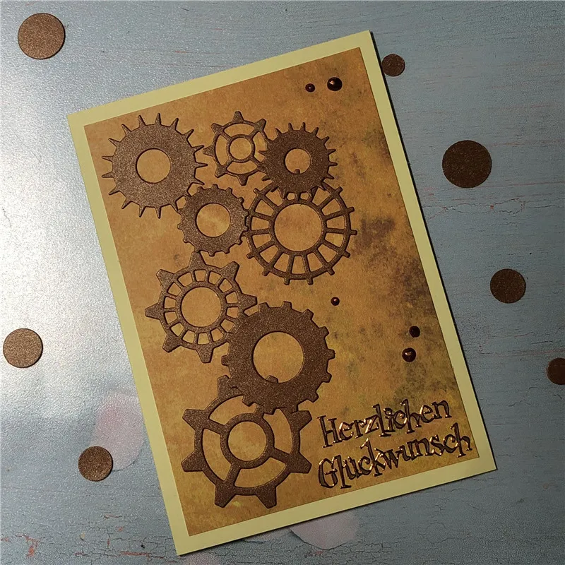 DiyArts 9 шт./лот шестерни скрапбукинг вырезать штамповочная шаблоны новый 2020
