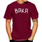 Новинка 2021, мужская летняя футболка из 100% хлопка, футболка Baka, забавная Милая Аниме Манга, японские слова, подарок