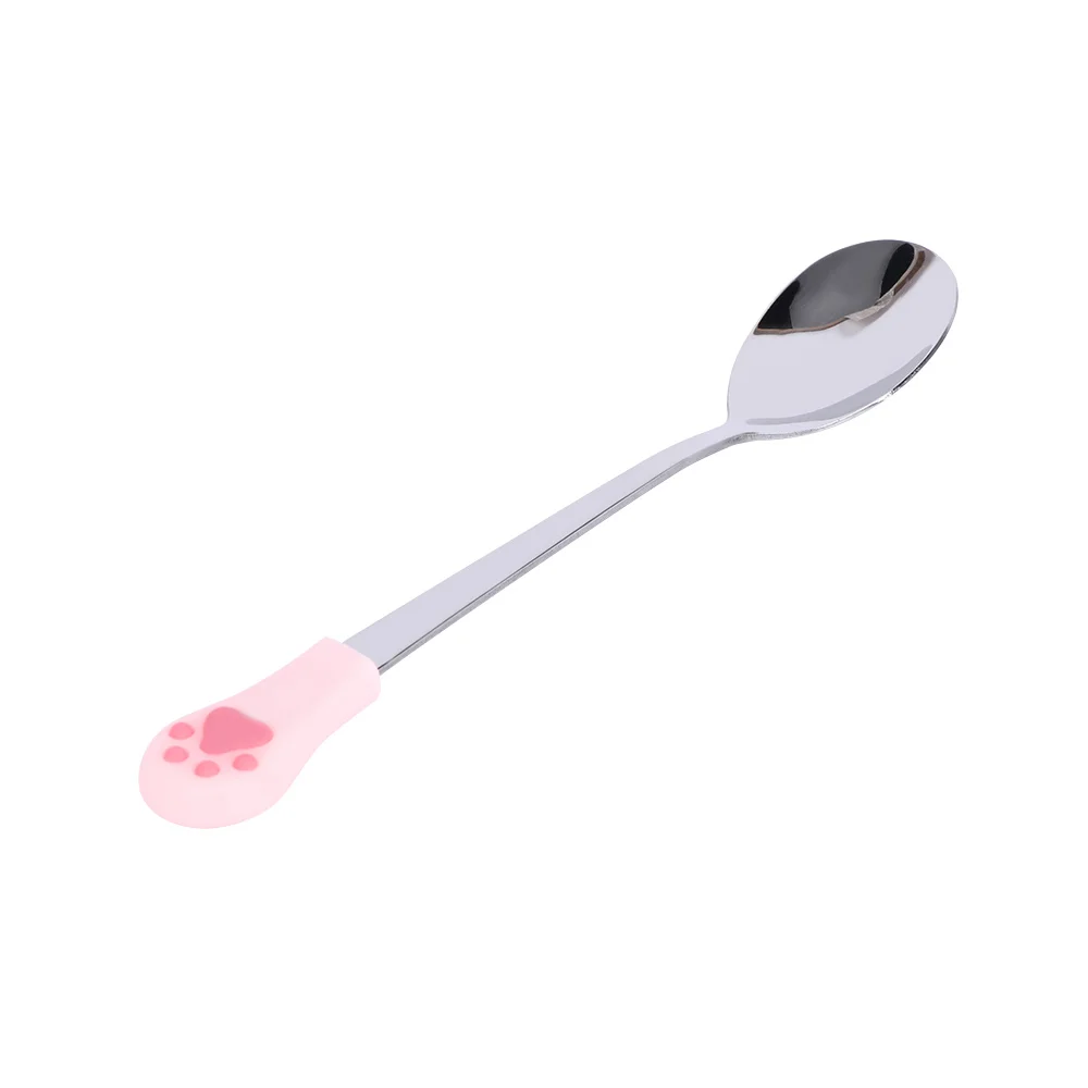 1 Pcs Stainless Steel Cute Cat Claw Coffee Spoons Fruit Dessert Spoon Candy Tea Drink Tableware Kitchen Supplies | Дом и сад