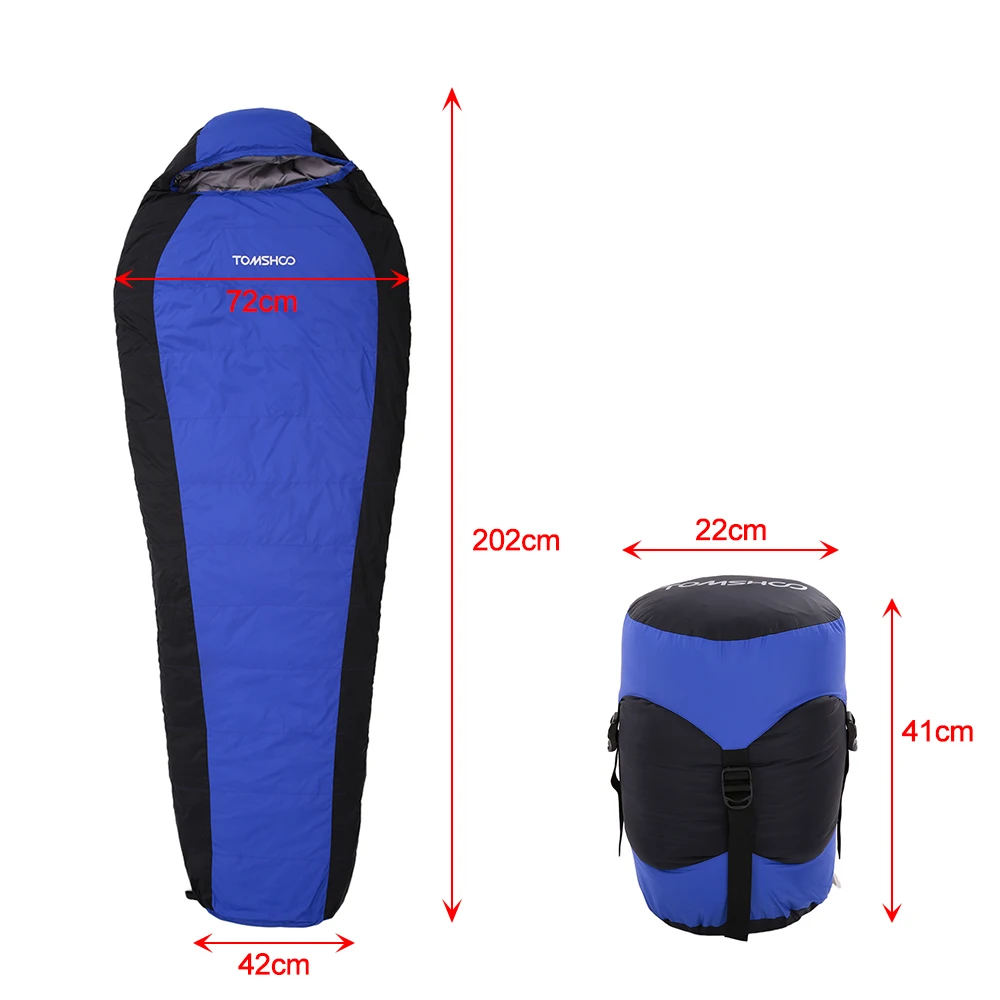 

TOMSHOO Winter Down-filled Sleeping Bag Outdoor One Person Sleeping Bag Lightweight Compression Bag Camping Hiking