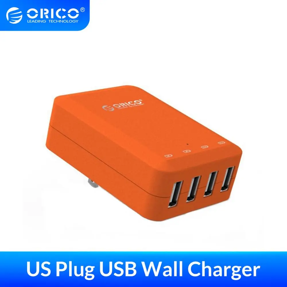 ORICO штепсельная вилка американского стандарта 4 Порты и разъёмы USB Зарядное